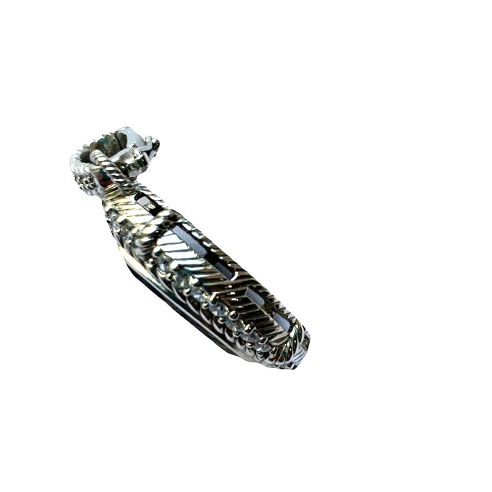 Judith Ripka - Olive Topaz Enhancer Sterling Silver Pendant, CZ - Picture 3 of 5